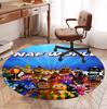 Five Nights at Freddy's Pattern Round Rug, Indoor/Outdoor Mat, for Picnic, Gameroom, Bedroom, Office, Living Room, Home Decor Carpet, Birthday Gift