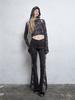 Hilda Incision Dye Bootcut Pants [Brown]