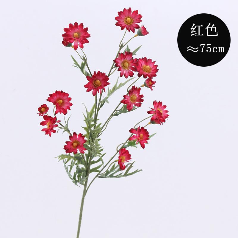 

Simulation flower fake flower lilac chrysanthemum photography props venue venue layout decorative flower lilac single branch chrysanthemum червоний