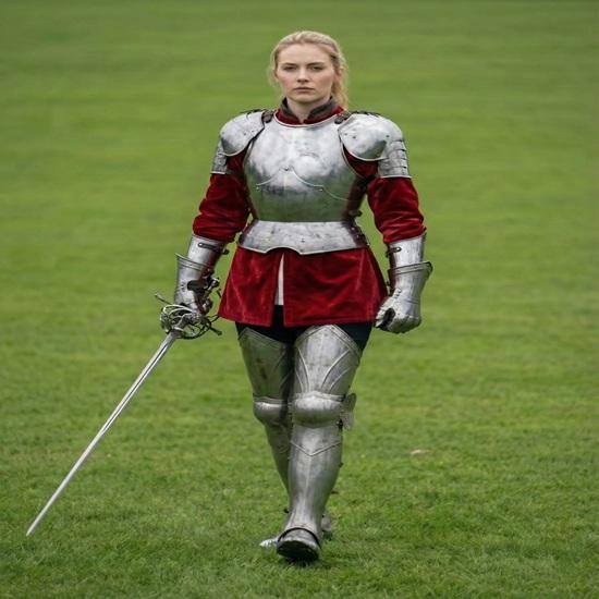 Medieval Female Armor Set, Steel Lady Knight Cuirass Shoulder Guard, Fantasy Cosplay Warrior Outfit, Reenactment Armor for Women