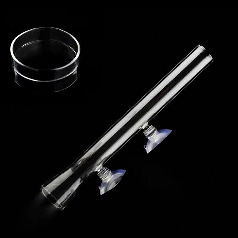 

Трубка для кормления креветок из боросиликатного стекла, кормушка для аквариума, аксессуары Qquarium с миской 20cm