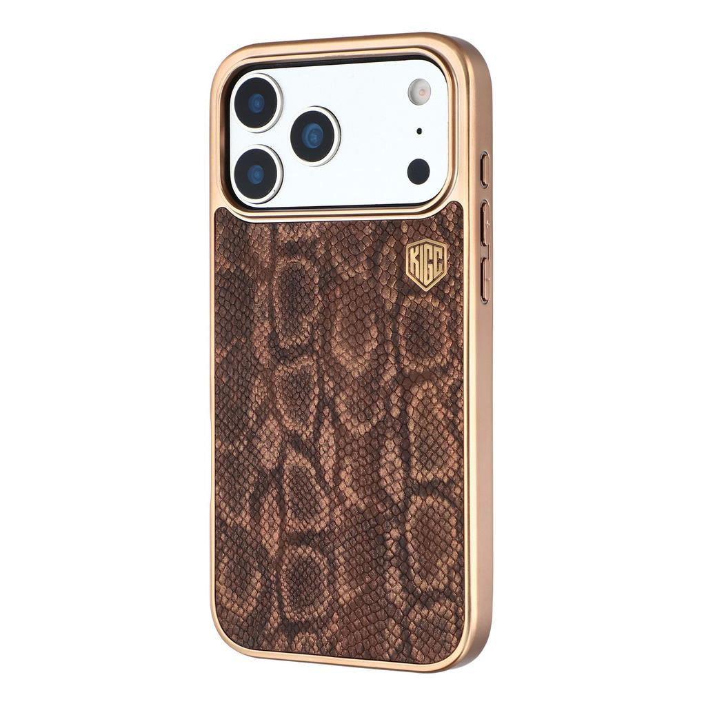 KIGC For iPhone 17 Pro Case Compatible with MagSafe Hybrid Phone Back Cover Snake Texture