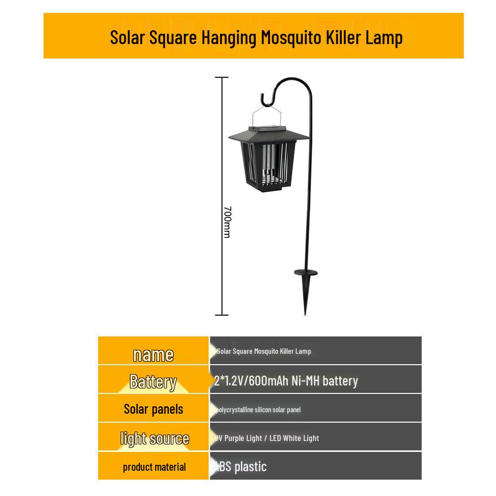 Waterproof Solar Electric Mosquito Killer Lamp for Outdoor Garden Use