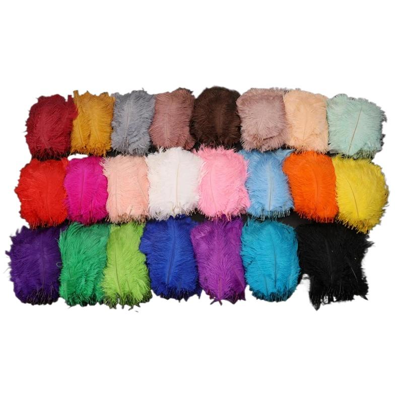 1PC Strusie Pióra Plumas Decor Naturalna Skóra Weselna Dekoracja Kolorowe Strusie Stoły Centralne Do Rzemiosła