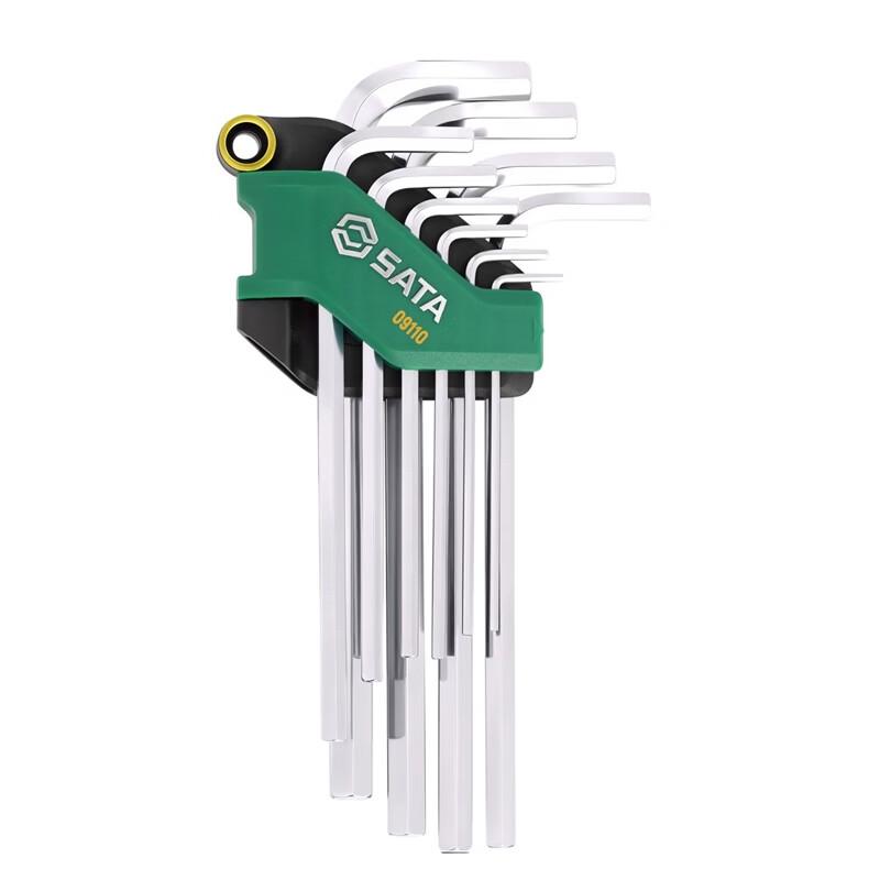 SATA 10-Piece Extended Hex Key Set Assorted Sizes
