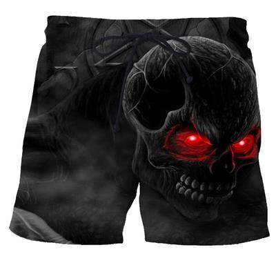 Männer Horror Schädel 3D Gedruckt Sommer Strand Shorts Mode Lässig Schnell Trocknend EU Größe Übergroßen Badeanzug Äußere Board Shorts 6XL