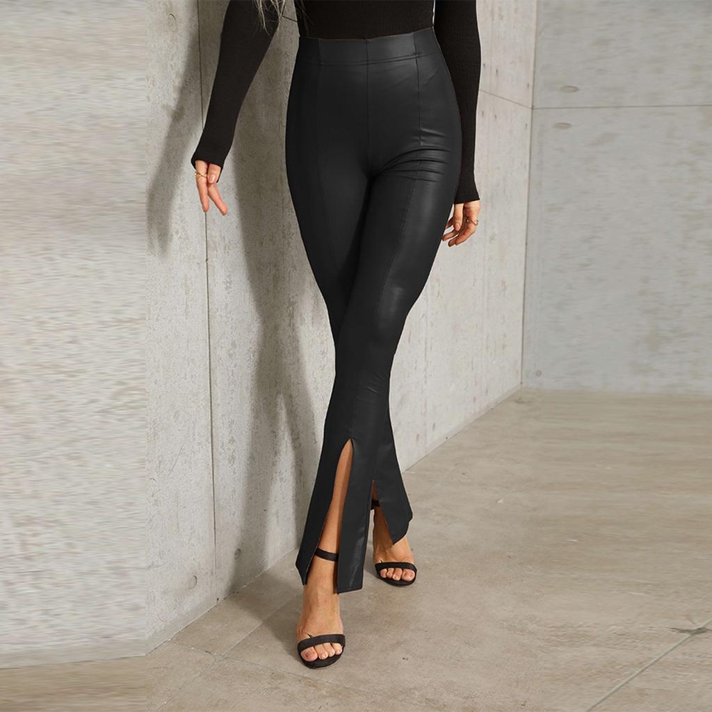 Women's Fashion Color High Waist Belly Plus Size Sexy Flared Pants