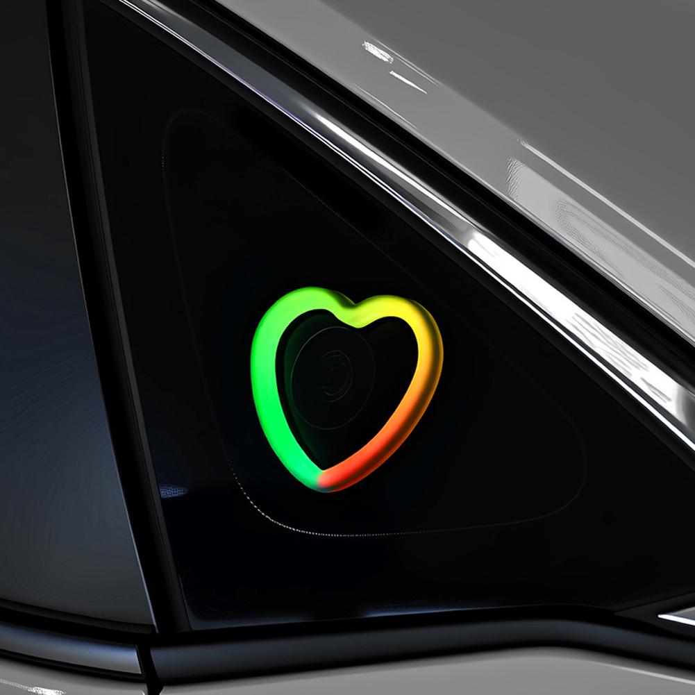 Car Window LED Heart-shaped Ambient Light Neon Light USB Powered Car Window Neon Light Decorative Lamps Interior Decoration