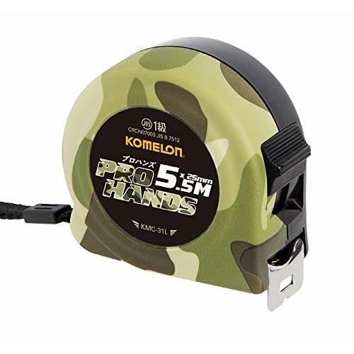 Komelon Convex JIS Class 1, 5.5m, 25mm Wide, KMC-31L. Assorted product, color cannot be specified. Available in Camouflage Green or Camouflage White.
