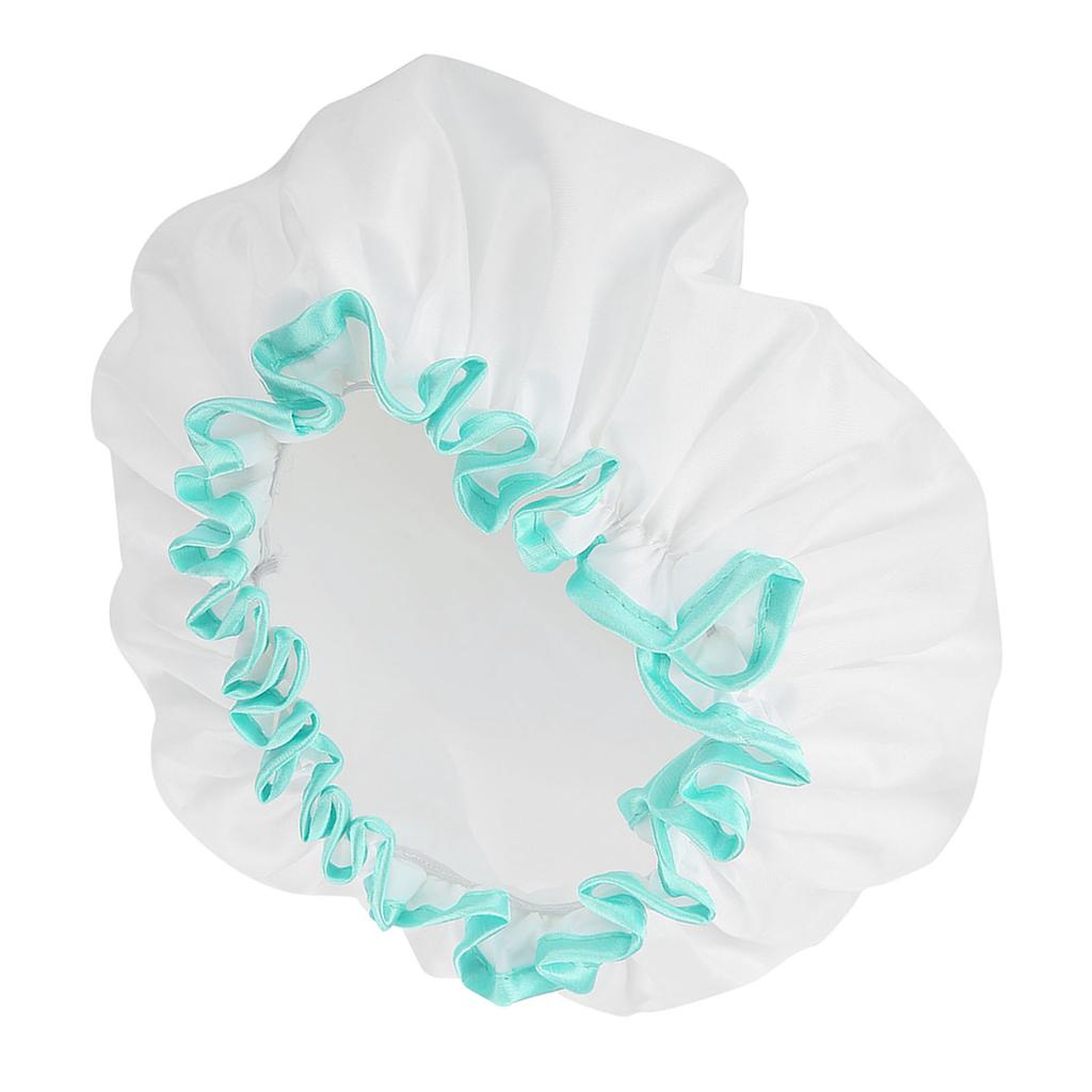 Adult Double Layer Water Proof Shower Cap Thicken Elastic Women Bath Cap Hat Large