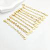 Copper-Plated 18K Gold Color-Preserving Chain Extension with Lobster Clasp for DIY Bracelets and Necklaces