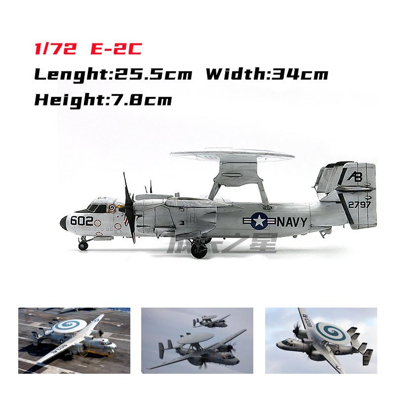 1/72 Model letadla Spojené státy E-2C Hawkeye Letoun včasné výstrahy z vzduchu Sestavitelný model DIY Vojenské hračky