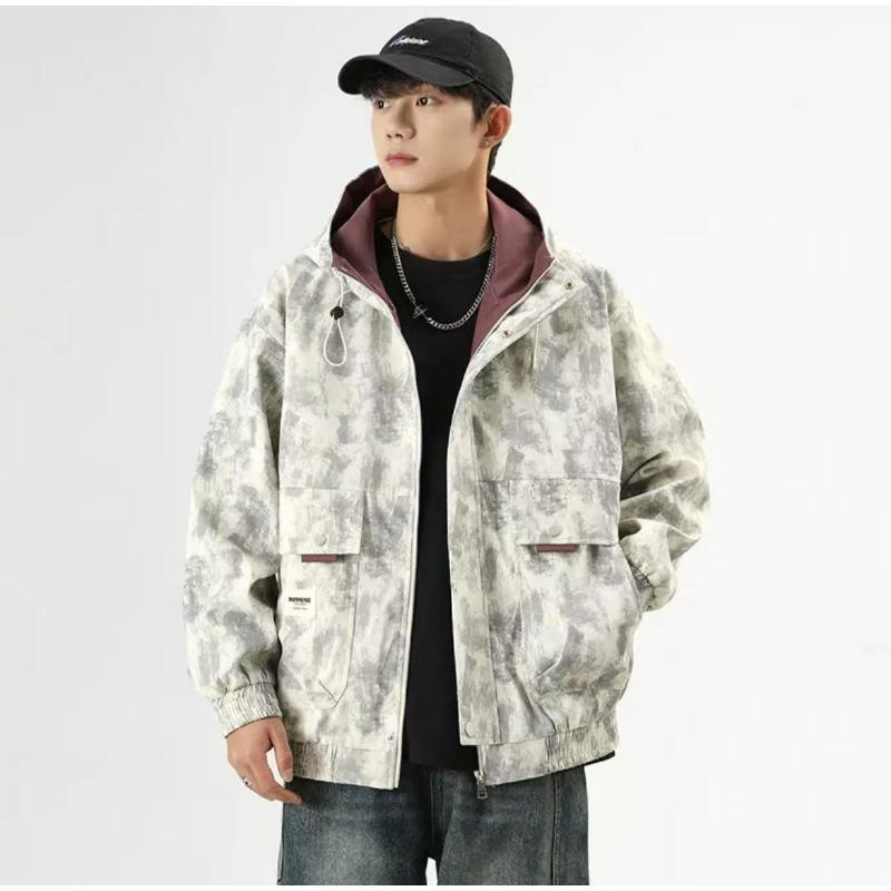 American Dirty Wind Jacket Men's Spring and Autumn Windproof Masonry Twill Work Jacket Top