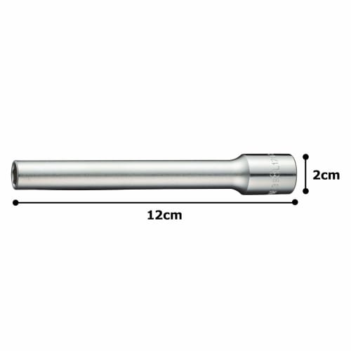 TONE Extra Long Socket (Hexagonal), 3S-08L120, 9.5mm (3/8") Drive, 8mm Width