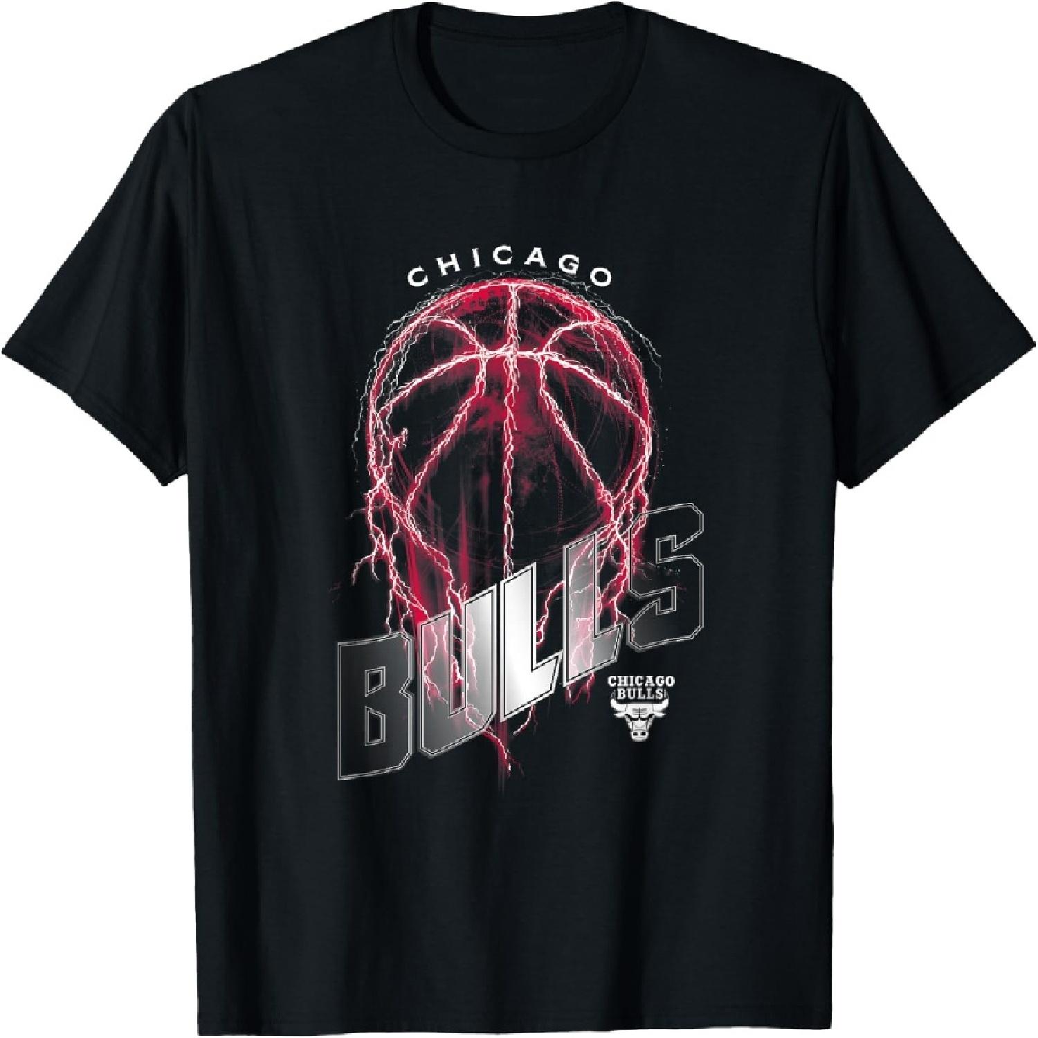 Футболка с логотипом NBA Chicago Bulls Молния S разноцветный
