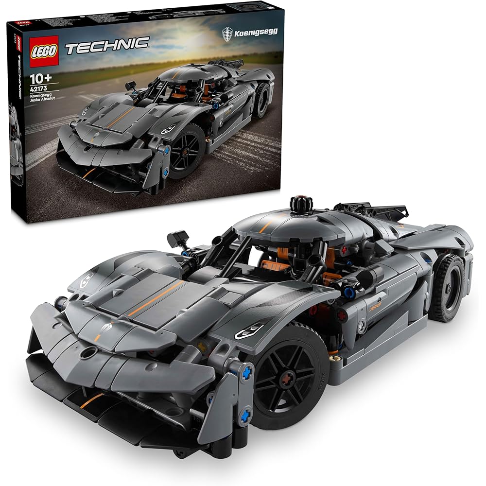 

LEGO Technic Koenigsegg Jesko Absolut Gray Toy Building Set for Kids Ages 10-12 Vehicle Model 42173