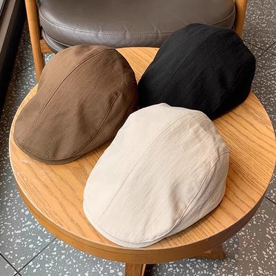 Chapeau d'été japonais à visière antique anti-béret pour enfants, chapeau rétro de rue avant-gardiste, chapeau de peintre fin pour homme, gavroche
