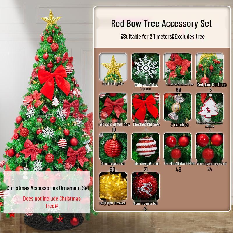 Christmas Tree Ornament Set: Decorations & Accessories Value Pack
