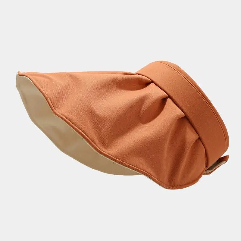

LDSLYJR Summer Cotton Solid Visors Baseball Cap Adjustable Sun Protection Cap For Girl and Women 11 56-60cm wear помаранчевий