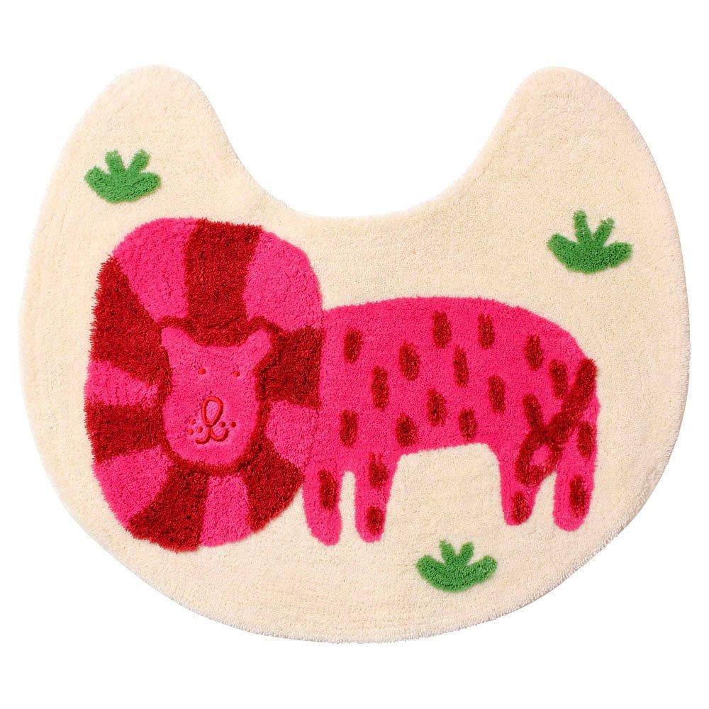 isso ecco Animal Toilet Mat, Paper Holder Cover, and Slippers Set (Lion)