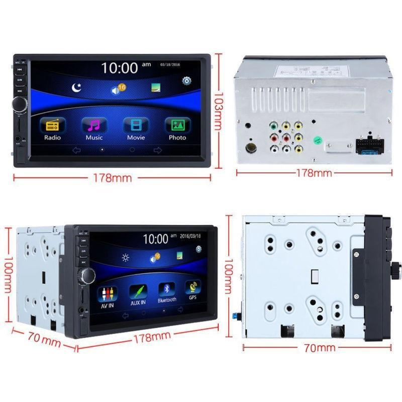 2din  Car Audio Rear View Camera Car Radio HD Touch Screen Player MP5 SD/USB/Bluetooth