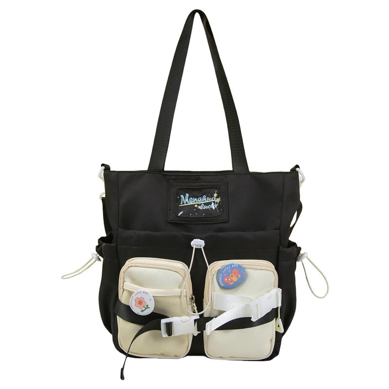 

Женская сумка через плечо большой емкости Campus Student Class Crossbody Bag чёрный