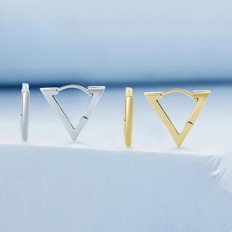 A Pair of Geometric Triangle Simple Earrings, Suitable for Daily Parties, Ideal Gift for Anniversaries/birthdays, Versatile Earrings with Temperament.