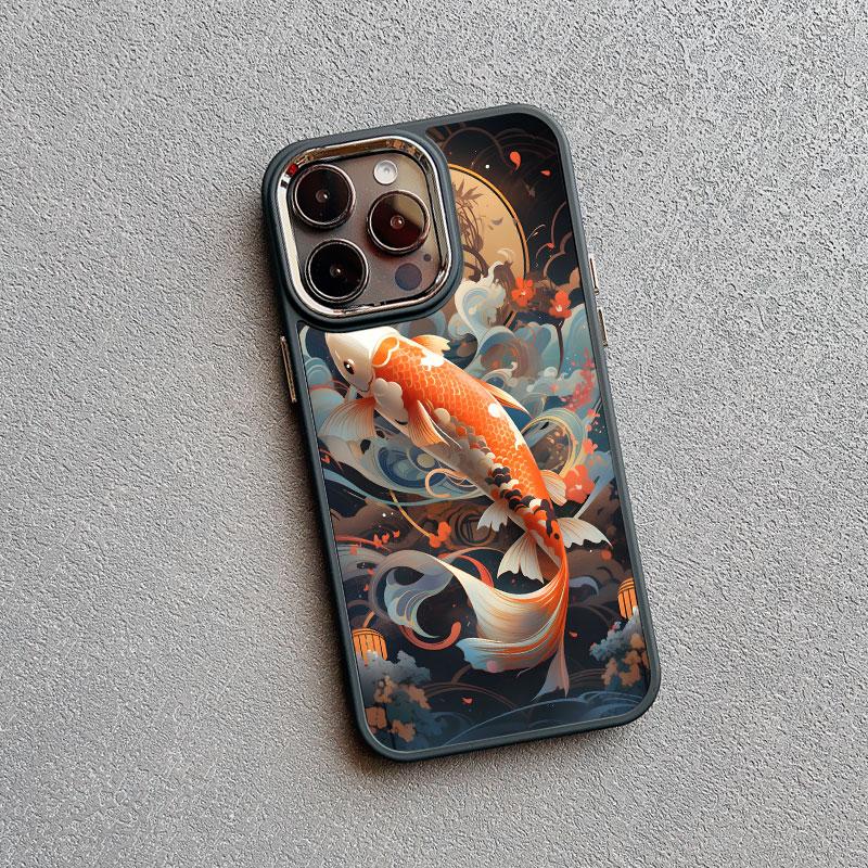

Case For iPhone 13 12 Pro Max 16 15 14 Plus Pro Max 11 XS X XR SE2 7 8 Plus Shockproof Soft Silicone Back Phone Cover Koi Carp iphone15
