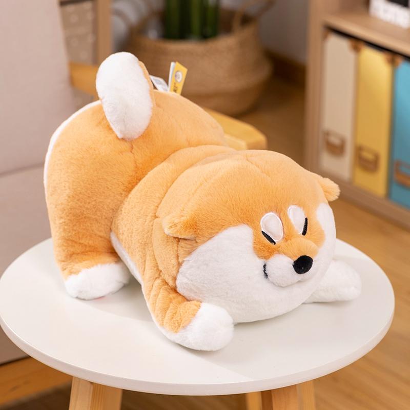 Adorable Cartoon Akita Dog Plush Toy Gentle Shiba Inu Puppy Stuffed Animal Dolls Accompany Sleeping Pillow Designed For Gifts