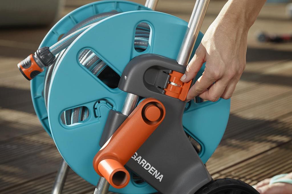 GARDENA CleverRoll Hose Reel Trolley Made In Product Up To 5 Years S-Set 18502-20, Germany, Warranty