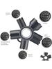 1Pc Faucet Aerator Key 10 In 1 ABS Faucet Aerator Removal Tool For Threaded Aerator/Aerator With Housing Cut Edge&Round·
