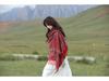 High-End Red Angora & Imitation Cashmere Ethnic Style Scarf Shawl