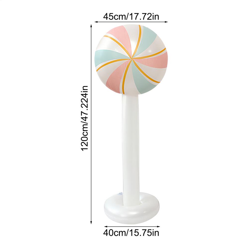 Christmas Inflatable Lollipops Balloons Large Christmas Cane Candies Inflatable Giant Lollipop Prop For Outdoor Front Door