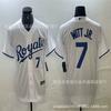 Mens Kansas City Royals MLB Baseball Jersey 7 Witt Jr Cotton Performance Tee Sports Fans Wear