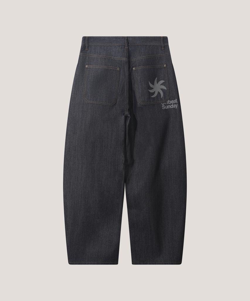KIIMUIR Curved Raw Denim Pants_New Indigo [Select Belt/Keyring]