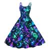 Women's Halloween Print Off-Shoulder Spaghetti Strap Dress