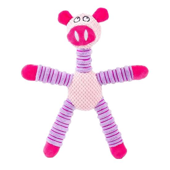 Teething Toy Puppies Animal Shape Soft Plush Chew Toy with Sound Maker Interactive Dog Toy Small Medium Dogs Puppy Play Toy
