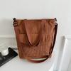 Chic 2023 Women's Large Soft Corduroy Shoulder Bag In Classic Colors For Casual Outings
