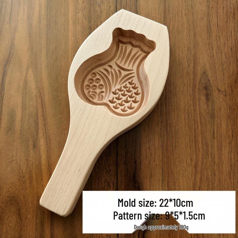 Jin Qiaokai Mid-Autumn Wooden Mooncake Pastry Mold