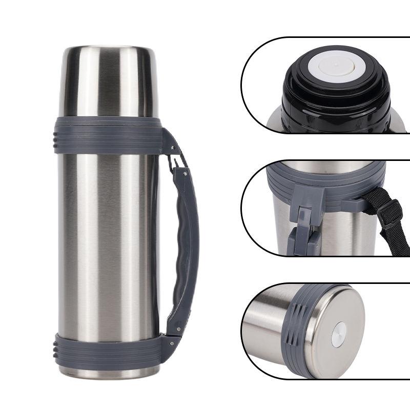 Premium 1.2L Stainless Steel Vacuum Flask, Large-Capacity Insulated Water Bottle with Handle for Travel & Outdoor Adventures