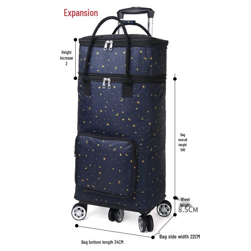 Faltbarer Einkaufswagen für Senioren mit großem Fassungsvermögen und tragbarer Aufbewahrungstasche