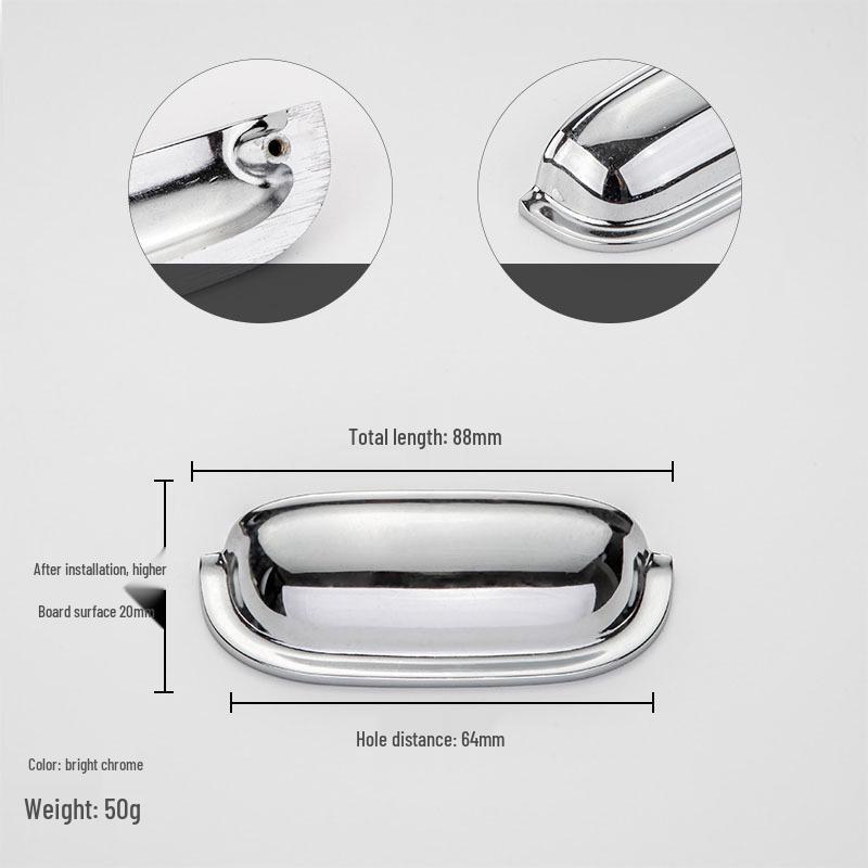 Gold European Modern Kitchen Cabinet Handle