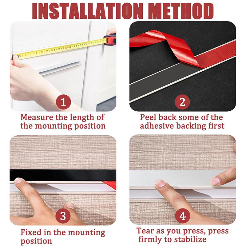 Black Titanium Alloy Self-Adhesive Decorative Ceiling & Wall Edging Strip