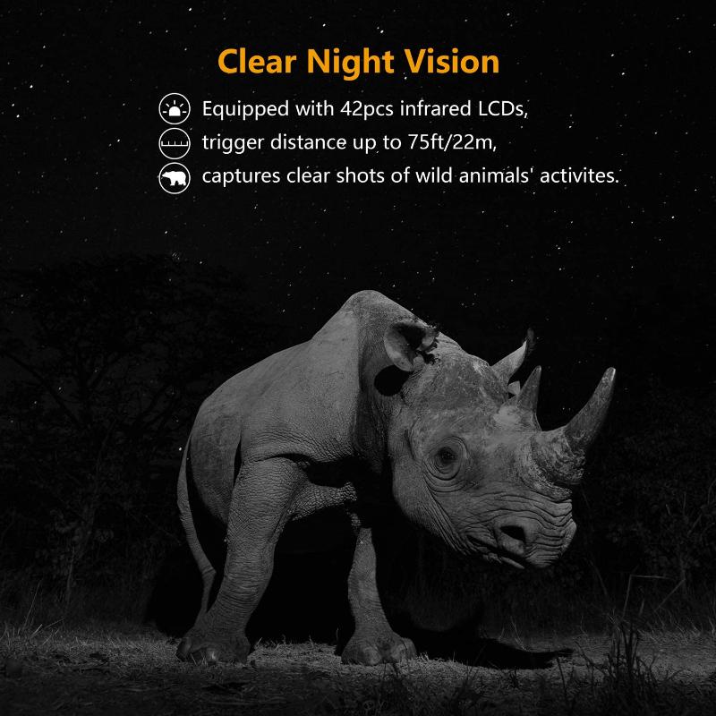 Outdoor Jagd Trail Kamera 36mp 2,7 k Wildtier Detektor HD Wasserdichte Überwachung Infrarot Cam Nachtsicht Po Falle