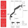 Adjustable Desktop Monitor Bracket 13-32 Inch Screens 360 Rotation Bracket Robotic Arm Floating Screen Effect Gas Spring Arm