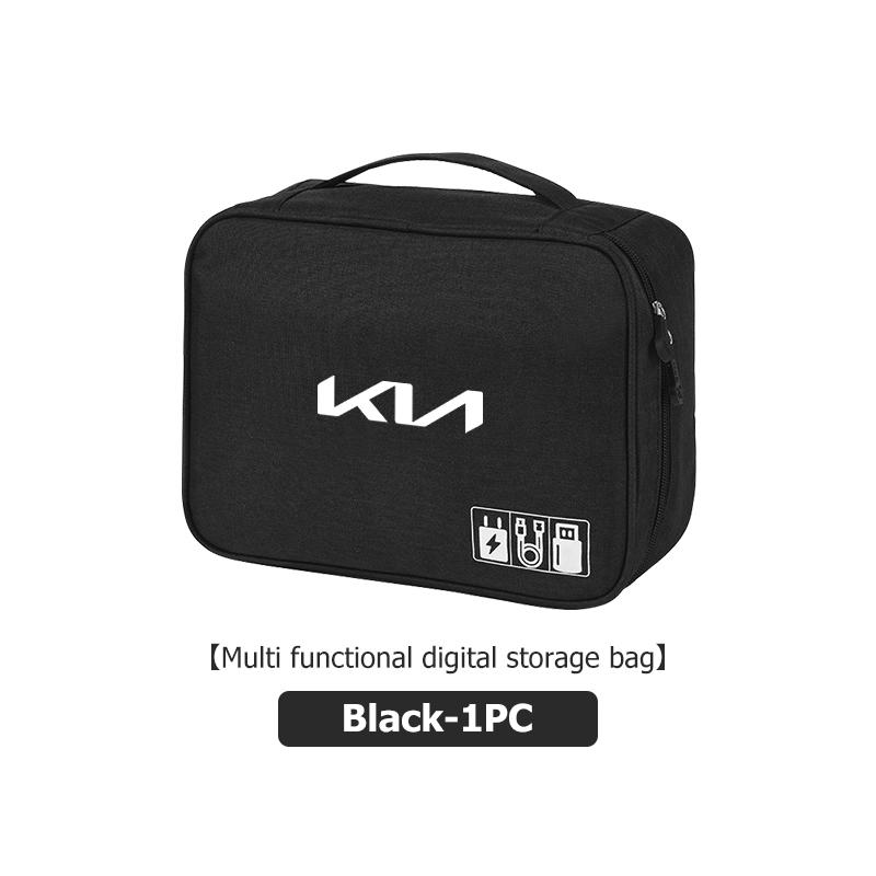 BCBCPD1 For KIA Large Capacity USB Data Line Charger Plug Storage Bag Waterproof Digital Organizer K5 K2 Rio Optima Sportage Venga