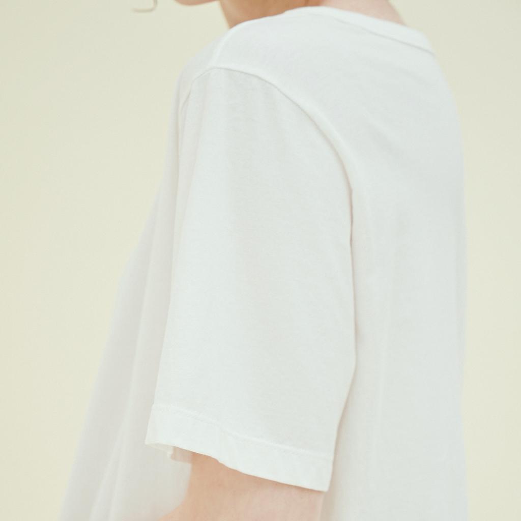 CHIQUITA A-Line T-Shirt Sleeveless (Cotton) Ivory 242607Siv