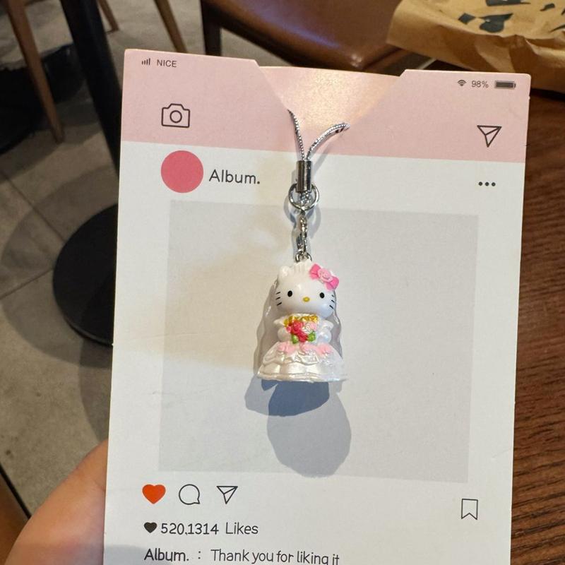 Cute Hello Kitty Keychains Cartoon Cat Keychain for Bags Couple Gifts for Lovers Anniversary Party Favors