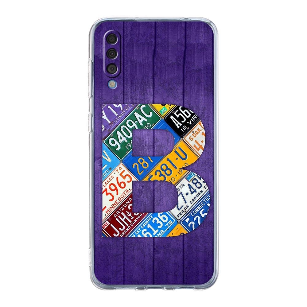 Phone Case For Samsung A14 A50 A70 A30 A40 A20E A10S A20S A02S A04S A12 A22 A32 A34 A42 A52 5G A54 wood License Letters Cover