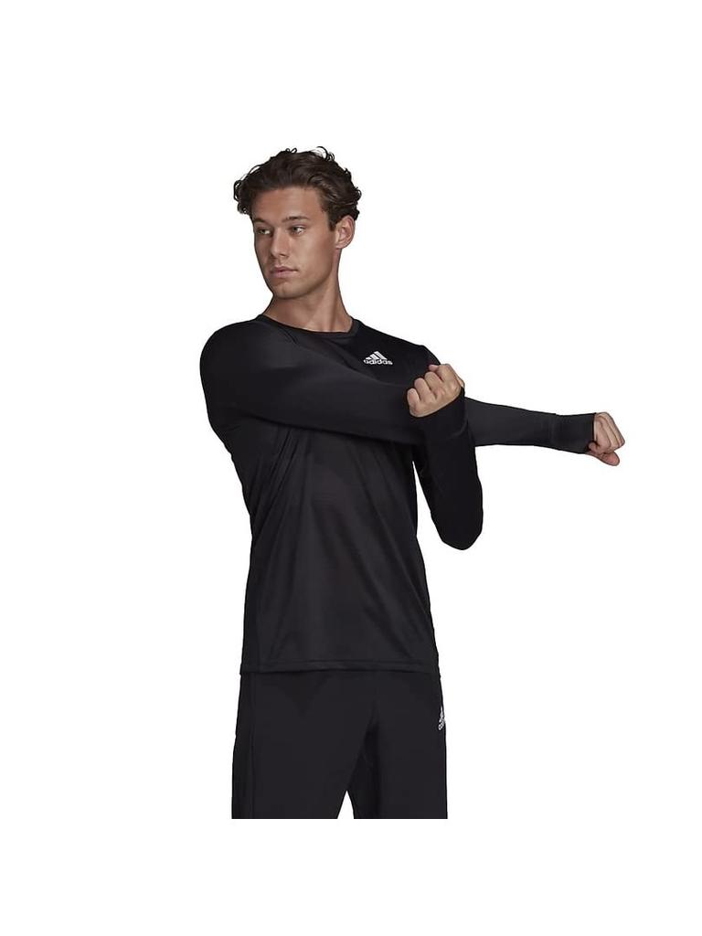 Adidas Running Long Sleeve Own the Run Long Sleeve GE912 Silver T-Shirt T-Shirt Men's Black/Reflective (H58590) J/L